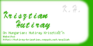 krisztian hutiray business card